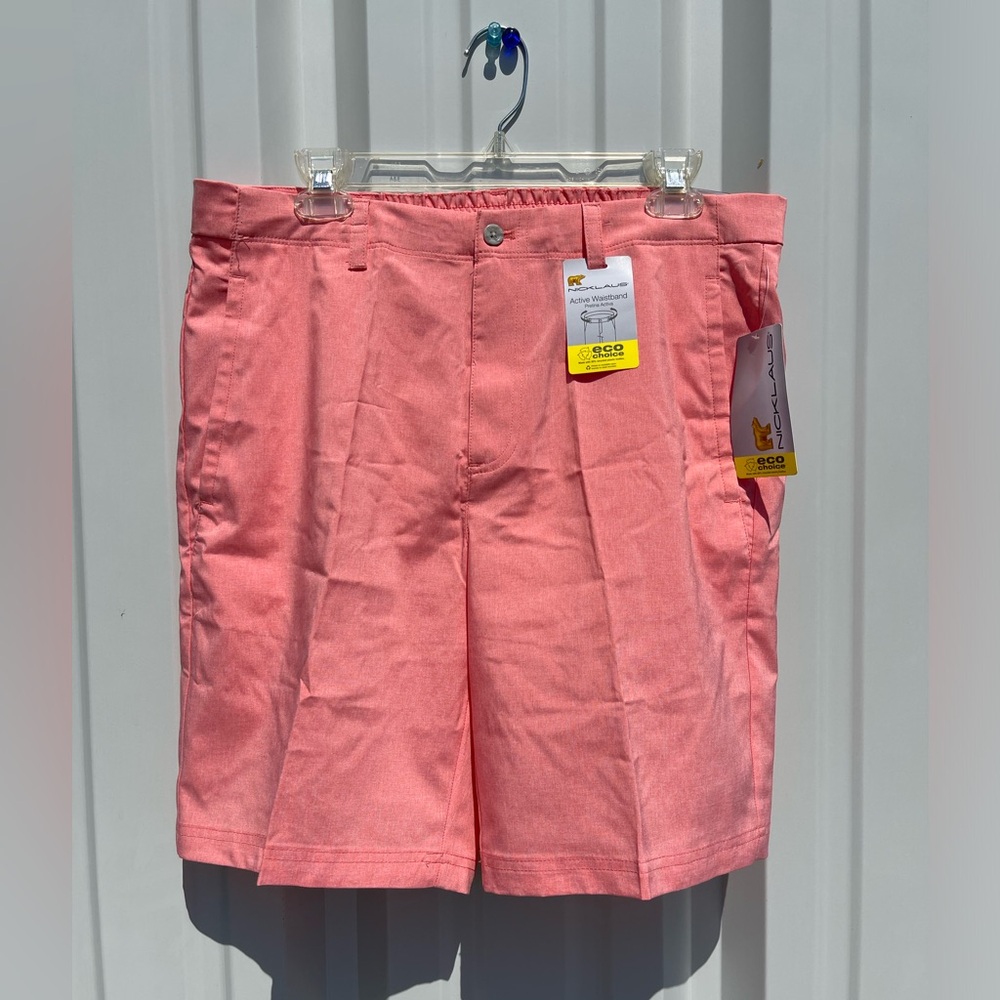 Jack Nicklaus men’s quick dry spf 40spf eco short in coral. NWT multi sizes.